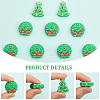 16pcs 2 Styles Food Grade Eco-Friendly Silicone Beads SIL-CA0001-71-5