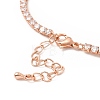 Cubic Zirconia Chain Bracelet BJEW-A132-25RG-4