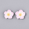 Plumeria Flower Opaque Resin Cabochons CRES-T025-30C-02-2