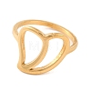 Ion Plating(IP) 304 Stainless Steel Hollow Heart Finger Rings for Women RJEW-S414-34B-G-2