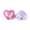 Textured Opaque Acrylic Beads OACR-N160-06-2