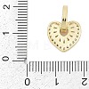 Brass Micro Pave Clear Cubic Zirconia Pendants KK-G522-53G-01-3