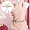 1Pc Crystal Rhinestone Flower Polyester Belts for Wedding Dress AJEW-FG0005-77G-4