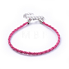 Trendy Braided Imitation Leather Bracelet Making BJEW-S076-005-1