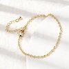 Brass Infinity Link Chain Bracelets for Women BJEW-F531-01G-4