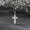 925 Sterling Silver Micro Pave Clear Cubic Zirconia Pendants SE-CBA9BBC-01P-3