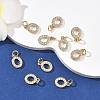 SHEGRACE Brass Micro Pave Clear Cubic Zirconia Pendants XGRQ29684-394G-O-4