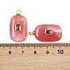 Cherry Quartz Glass Pendants KK-B157-43G-03-3