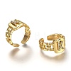 Brass Micro Pave Clear Cubic Zirconia Cuff Rings RJEW-H541-01K-G-2