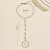 Elegant Brass Imitation Round White Pearl Hand Chain Finger Ring Bracelets for Women KS0811-2