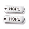 (Defective Closeout Sale: Blister) Tibetan Style Alloy Inspirational Message Pendants TIBEP-XCP0001-02A-3