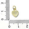 Heart Theme Brass Micro Pave Cubic Zirconia Charms KK-H475-56G-03-3