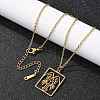 304 Stainless Steel Necklace LS-NJEW-D330-01G-04-4
