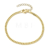 Brass Curb Chain Bracelets for Women Men BJEW-JB10273-1