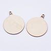 Undyed Wood Big Pendants WOOD-L003-02-2