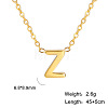 201 Stainless Steel Initial Pendant Necklaces FS-WG78A3B-26-1