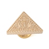 Golden Plated Triangle Shaped Wax Seal Brass Stamp Head STAM-K001-04G-06-2