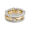 Brass Micro Pave Cubic Zirconia Plain Band Finger Rings for Women RJEW-P160-01B-G01-4