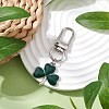 Lucky Clover Alloy Enamel Pendant Decoration HJEW-JM02502-02-2