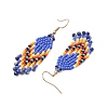 Bohemian Glass Seed Beads Dangle Earrings EJEW-MZ00338-01-4