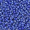 6/0 Opaque Colors Lustered Round Glass Seed Beads X-SEED-A012-4mm-128-2