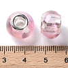 Shell Transparent Brass Cores Acrylic European Beads OACR-M024-07S-07-3