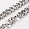 Tarnish Resistant 304 Stainless Steel Double Link Chain Necklace STAS-L127-02P-2
