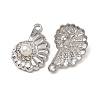 Alloy & ABS Imitation Pearl & Rhinestone Pendants FIND-K030-18B-P-2