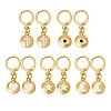 5Pairs 5 Styles Brass Huggie Hoop Earrings EJEW-SZ0001-26G-1