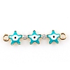 Alloy Enamel Connector Charms X1-FIND-TAC0016-26B-1