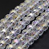 Electroplated Natural Quartz Crystal Beads Strands G-K285-10-6mm-1