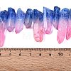 Two Tone Spray Painted Natural Quartz Crystal Points Beads Strands G-Q610-03B-4