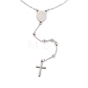 304 Stainless Steel Rosary Bead Necklaces For Religion STAS-B021-02P-2