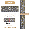 Polyester Jacquard Rhombus Ribbons OCOR-WH0082-141B-2