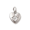 Brass Micro Pave Cubic Zirconia Charms KK-C139-25D-P-1