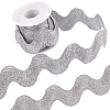 5 Yards Polyester Metallic Wavy Fringe Trim Ribbon OCOR-GF0004-56-1