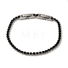 304 Stainless Steel Rhinestone Cup Chain Bracelets BJEW-S002-01E-1