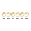 Brass Micro Pave Cubic Zirconia Cup Peg Ring Settings KK-B166-02G-4