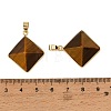 Natural Tiger Eye Pendants G-H359-03G-04-2