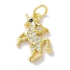 Rack Plating Brass Micro Pave Cubic Zirconia Pendants KK-Z039-24G-1