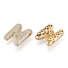 Brass Micro Pave Cubic Zirconia Pendants KK-N254-06G-M-2