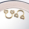 304 Stainless Steel Heart Clip on Nose Rings AJEW-A062-01A-G-2