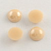 Pearlized Plated Opaque Glass Cabochons PORC-S801-8mm-13-1