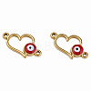 304 Stainless Steel Enamel Connector Charms STAS-N087-64-01G-2