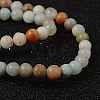 Natural Flower Amazonite Round Bead Strands X-G-D608-8mm-7