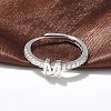 S925 Sterling Silver Adjustable Letter Rings for Women RJEW-M068-01P-M-4