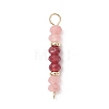 Dyed Natural Malaysia Jade Faceted Rondelle Beaded Connector Links PALLOY-JF05060-3
