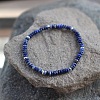 Dyed Natural Imperial Jasper Rondelle Beaded Stretch Bracelets UT5328-11-1