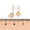 Brass Clear Cubic Zirconia Stud Earring Findings EJEW-A155-03A-G-2