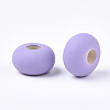 Rubberized Style Acrylic European Beads OACR-T014-19G-2